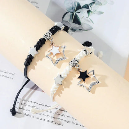 Star Charm Couple Rope Bracelets – Elegant Men's Accessory | Accessorio Uomo Elegante