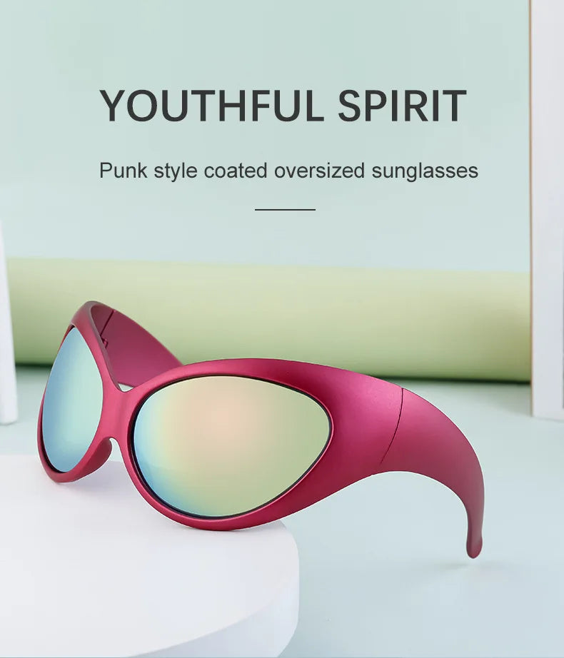 DRAVEN — Retro Futuristic Sunglasses – Steampunk Y2K Style