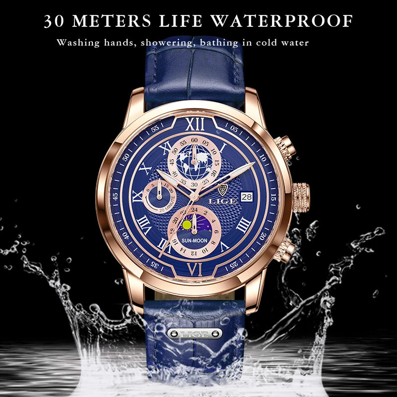 DRAVEN — Defining Elegance –  Men’s Business Quartz Watch with Luminous Waterproof Design