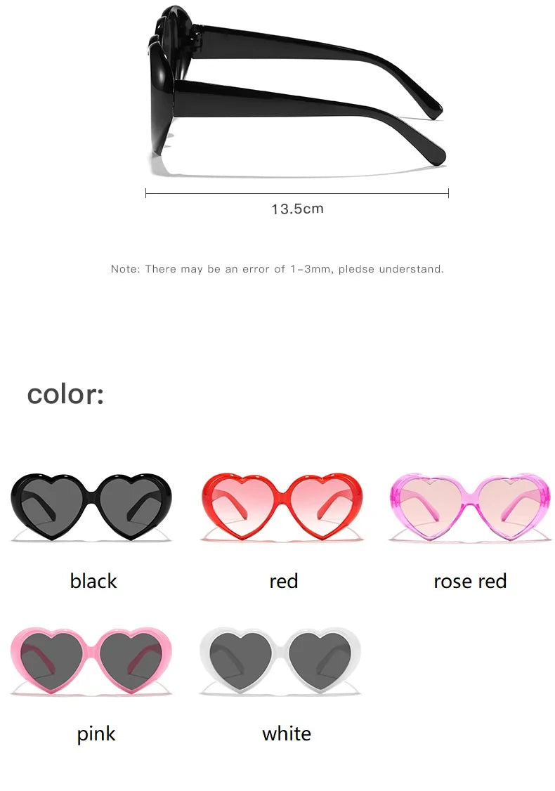 DRAVEN — Heart Sunglasses – Vintage Love Frame UV400 Party Shades