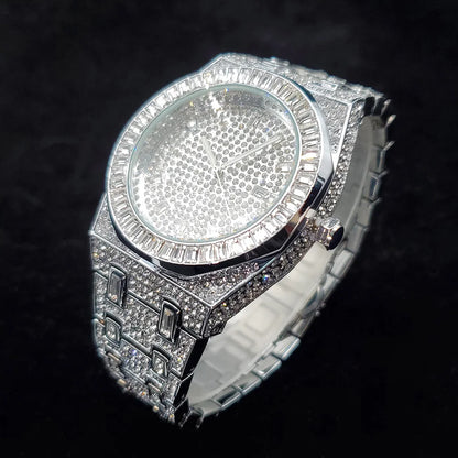 Golden Dynasty – Men’s 18K Gold-Plated Luxury Watch with Crystal Detailing – Elegant Men's Accessory | Accessorio Uomo Elegante