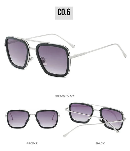 Tony Stark Sunglasses – Steampunk Metal Design – Elegant Men's Accessory | Accessorio Uomo Elegante