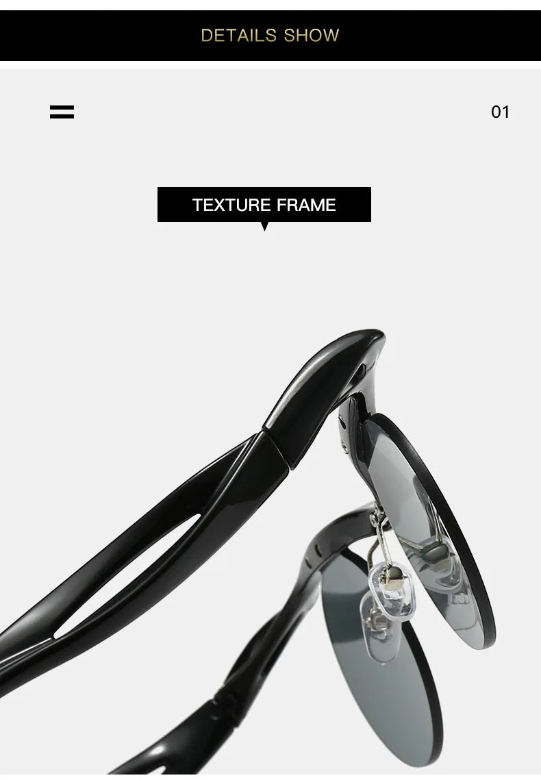 DRAVEN — Rimless Round Sunglasses – Trendy Designer Shape