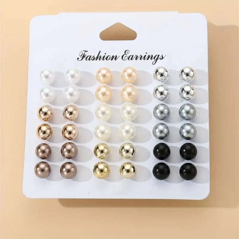 DRAVEN — Imitation Pearl Earring Set