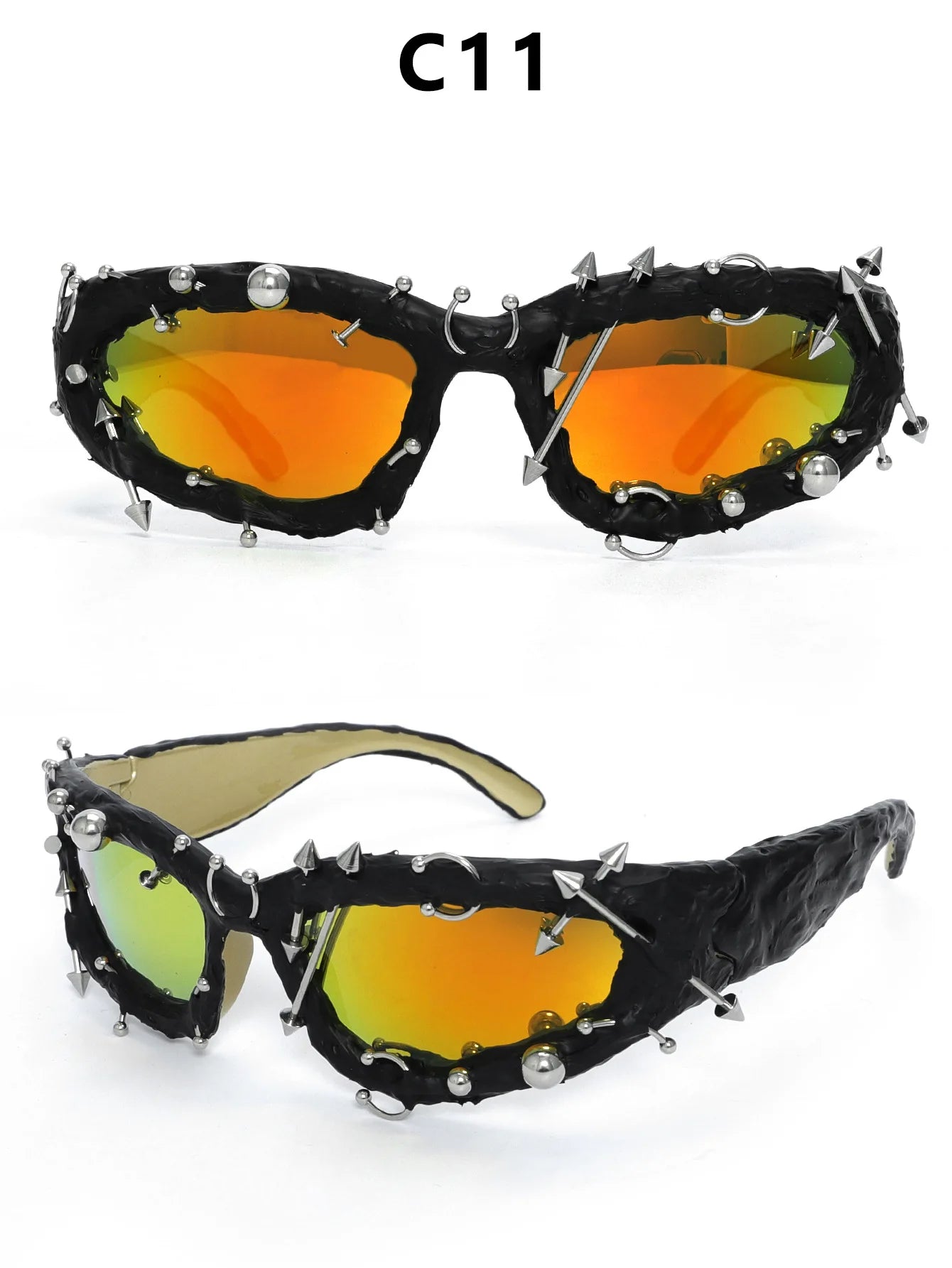 DRAVEN — Twisted Frame Sunglasses – Handmade Y2K Retro Shades