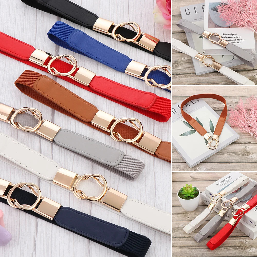 DRAVEN — Elastic Leaf Belt Women Thin Elegant Waistban