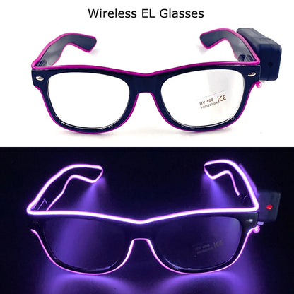 Wireless LED Glow Sunglasses – Carnival Party Style