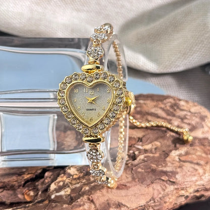 Blooming Heart – Women’s Diamond Flower Watch with Ribbon Strap – Elegant Men's Accessory | Accessorio Uomo Elegante