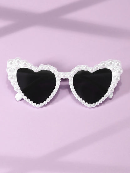 Pearl Heart Sunglasses – Luxury Shimmer Love Bling Eyewear – Elegant Men's Accessory | Accessorio Uomo Elegante