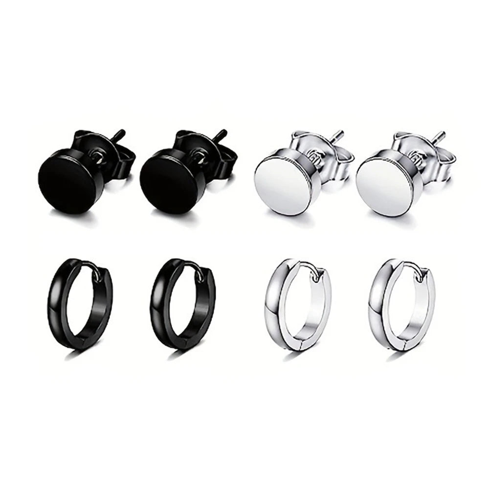 DRAVEN — Black Stainless Steel Earring Set