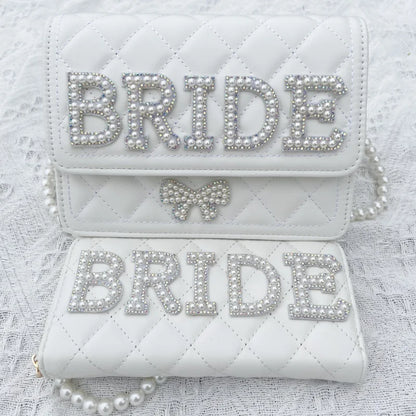Luxury White PU Wallet Women Boho Bride Clutch Purse – Elegant Men's Accessory | Accessorio Uomo Elegante