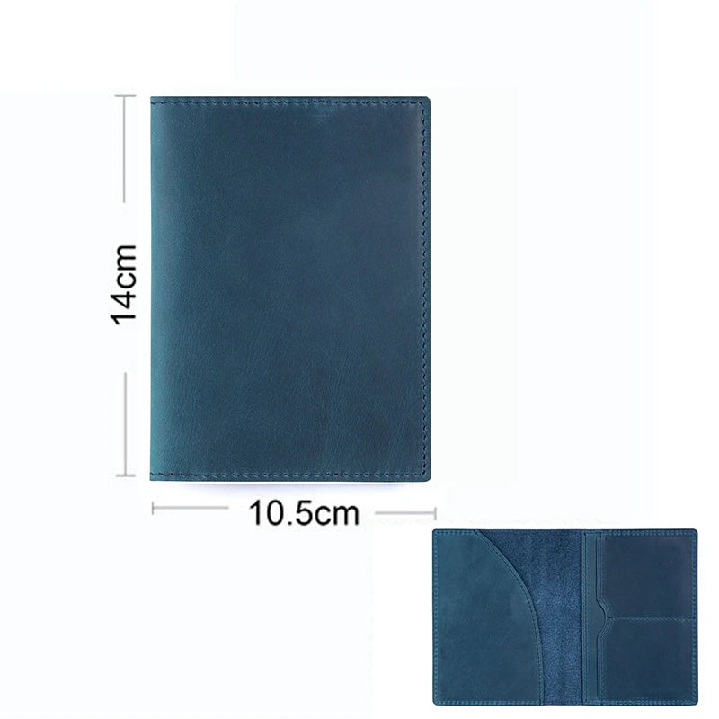 DRAVEN — Genuine Leather Passport Wallet Unisex Vintage Cowhide