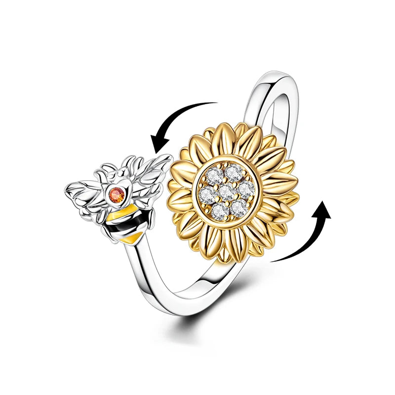 DRAVEN — Blue Zircon Butterfly Silver Ring