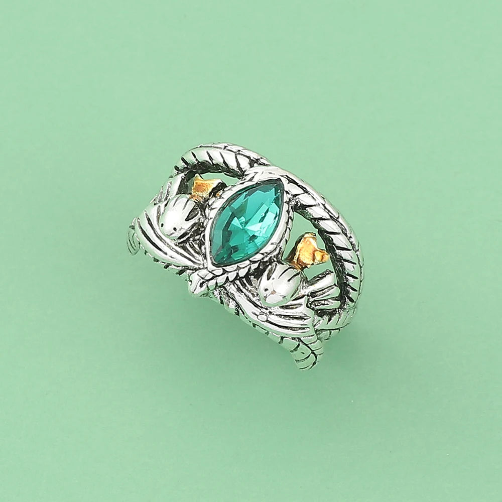 DRAVEN — Lord of Barahir Green Crystal Ring