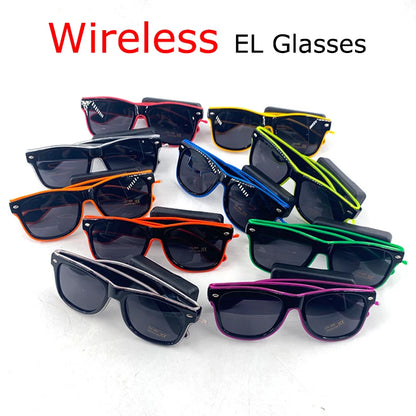 Wireless LED Glow Sunglasses – Carnival Party Style – Elegant Men's Accessory | Accessorio Uomo Elegante