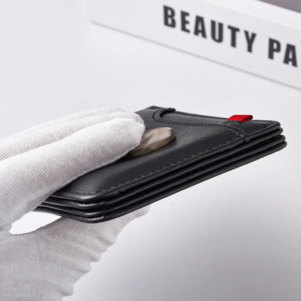 DRAVEN — Classic Leather Bifold Wallet Men Business Short Design