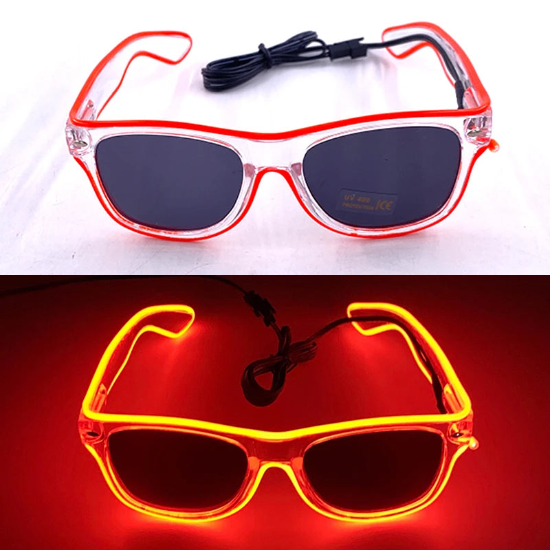 DRAVEN — Neon Glow Party Sunglasses – LED Light-Up Style