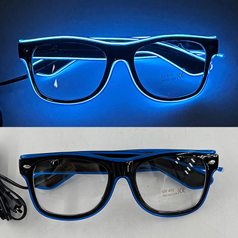 DRAVEN — Neon Glow Party Sunglasses – LED Light-Up Style
