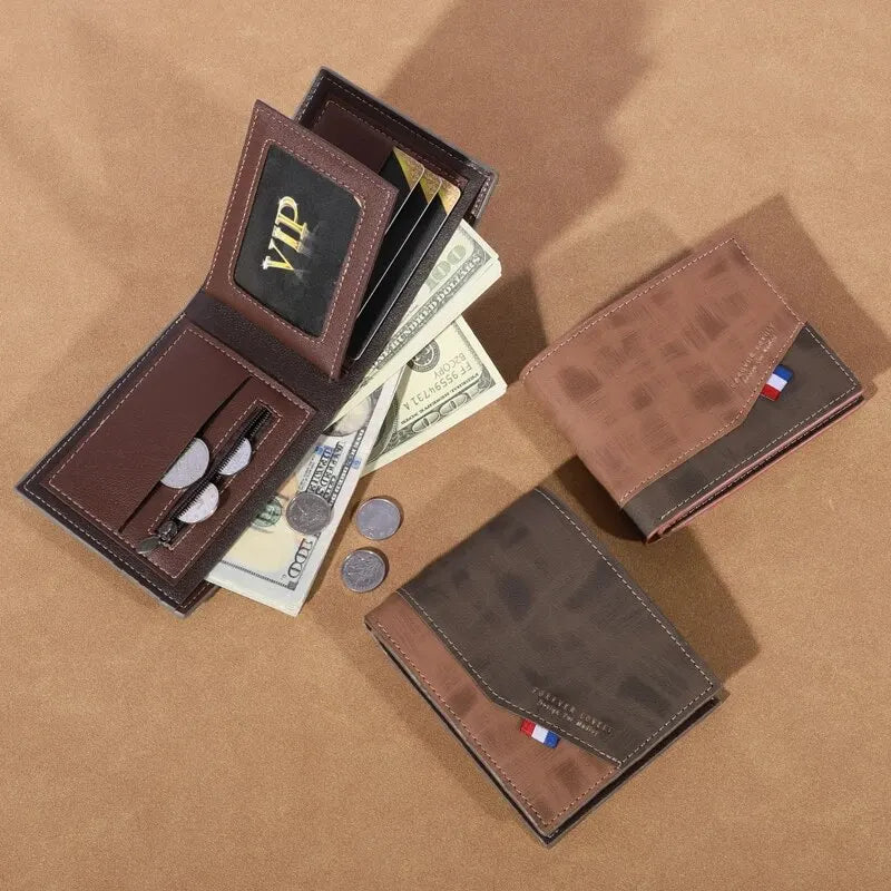 DRAVEN — Vintage Leather Wallet Men High Capacity Multi Slot Design