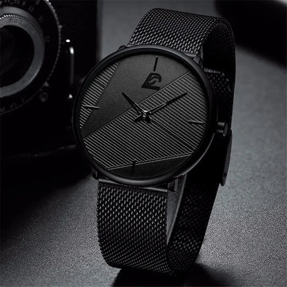 Silent Precision – 2023 Men’s Ultra-Thin Minimalist Watch – Elegant Men's Accessory | Accessorio Uomo Elegante