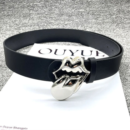 Y2K PU Leather Belt Women 2025 Large Buckle Design – Elegant Men's Accessory | Accessorio Uomo Elegante