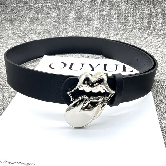 DRAVEN — Y2K PU Leather Belt Women 2025 Large Buckle Design — Belts | DRAVEN