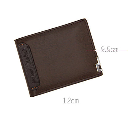 Luxury PU Leather Wallet Men Slim Short Design – Elegant Men's Accessory | Accessorio Uomo Elegante