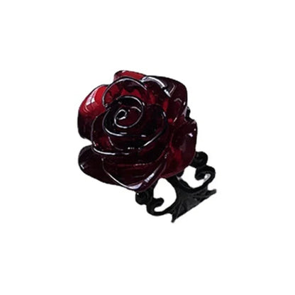 Punk Gothic Red Rose Ring – Elegant Men's Accessory | Accessorio Uomo Elegante