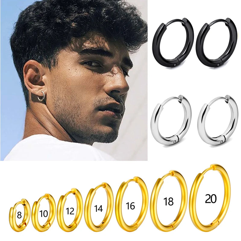 DRAVEN — Gold Stainless Steel Hoop Earrings