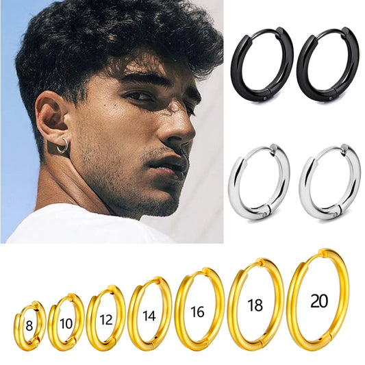 DRAVEN — Gold Stainless Steel Hoop Earrings — Rings collection | DRAVEN