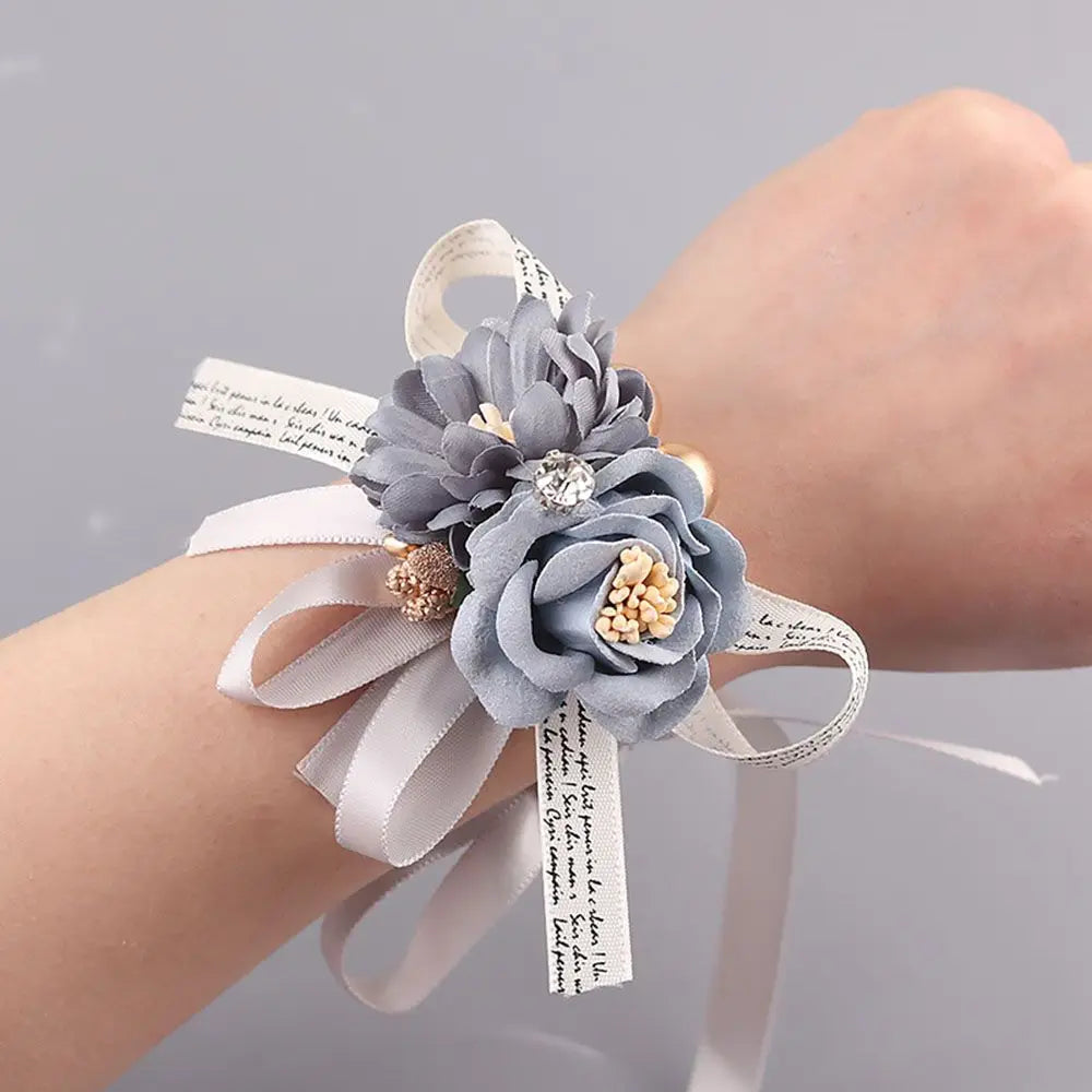 DRAVEN — Silk Rose Bridal Wrist Corsage