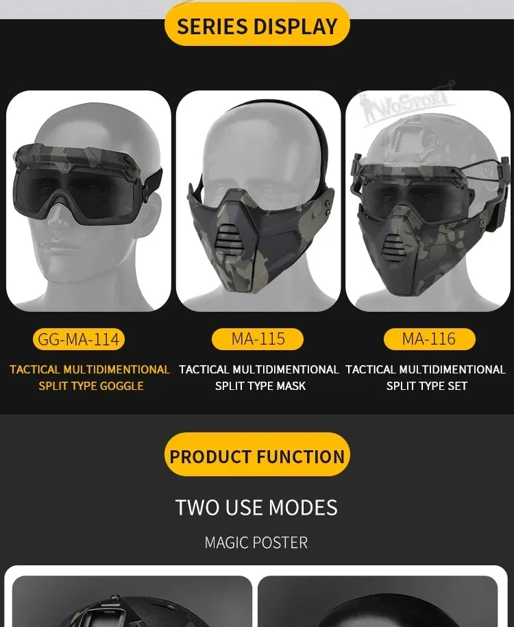 Sport Tactical Sunglasses – Dual Mode Protection – Elegant Men's Accessory | Accessorio Uomo Elegante