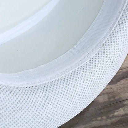 Classic White Straw Fedora Hat – 2025 Summer Trend Fashion for Men – Elegant Men's Accessory | Accessorio Uomo Elegante