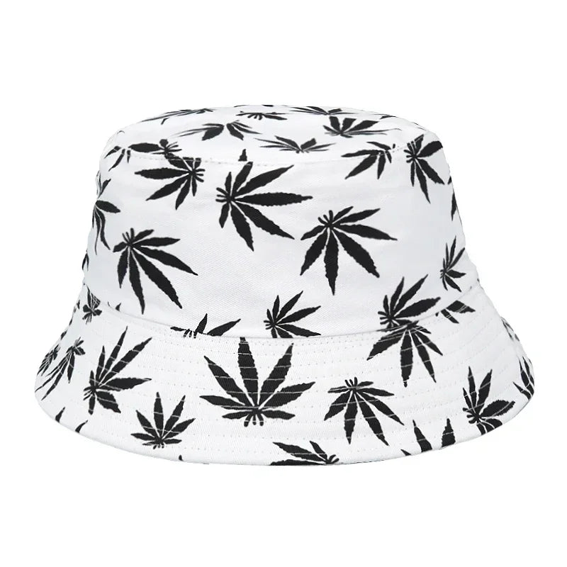 DRAVEN — Weed Print Bucket Hat – Unisex Summer Streetwear