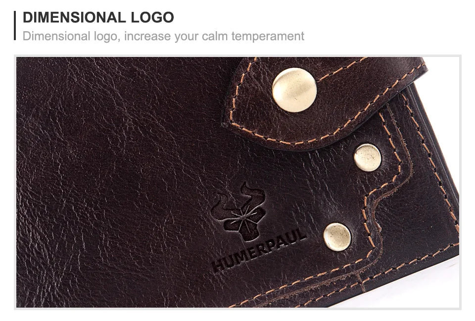 Genuine Leather Slim Wallet Men Minimalist RFID Design – Elegant Men's Accessory | Accessorio Uomo Elegante