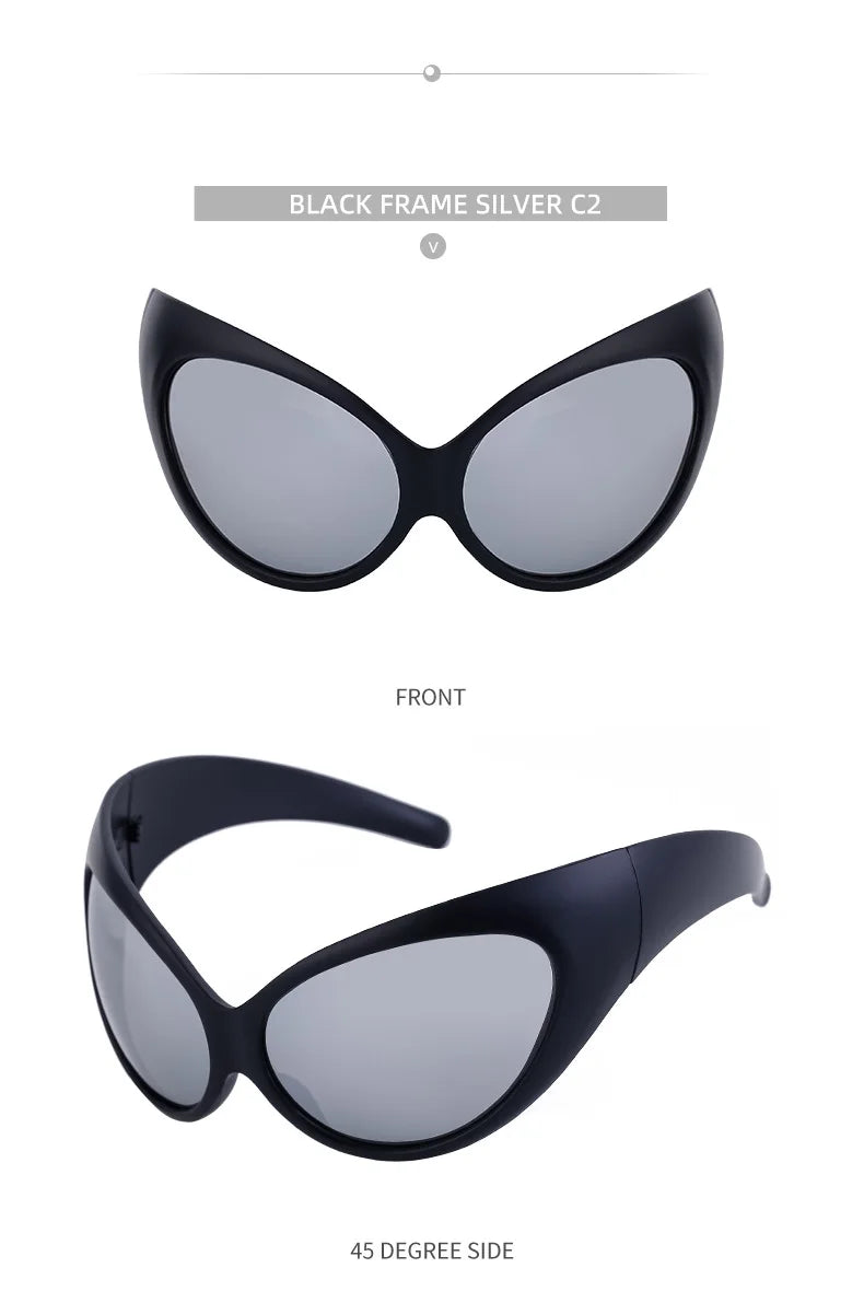 DRAVEN — Retro Futuristic Sunglasses – Steampunk Y2K Style