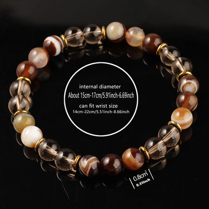 Premium Brown Beaded Bracelet – Elegant Men's Accessory | Accessorio Uomo Elegante