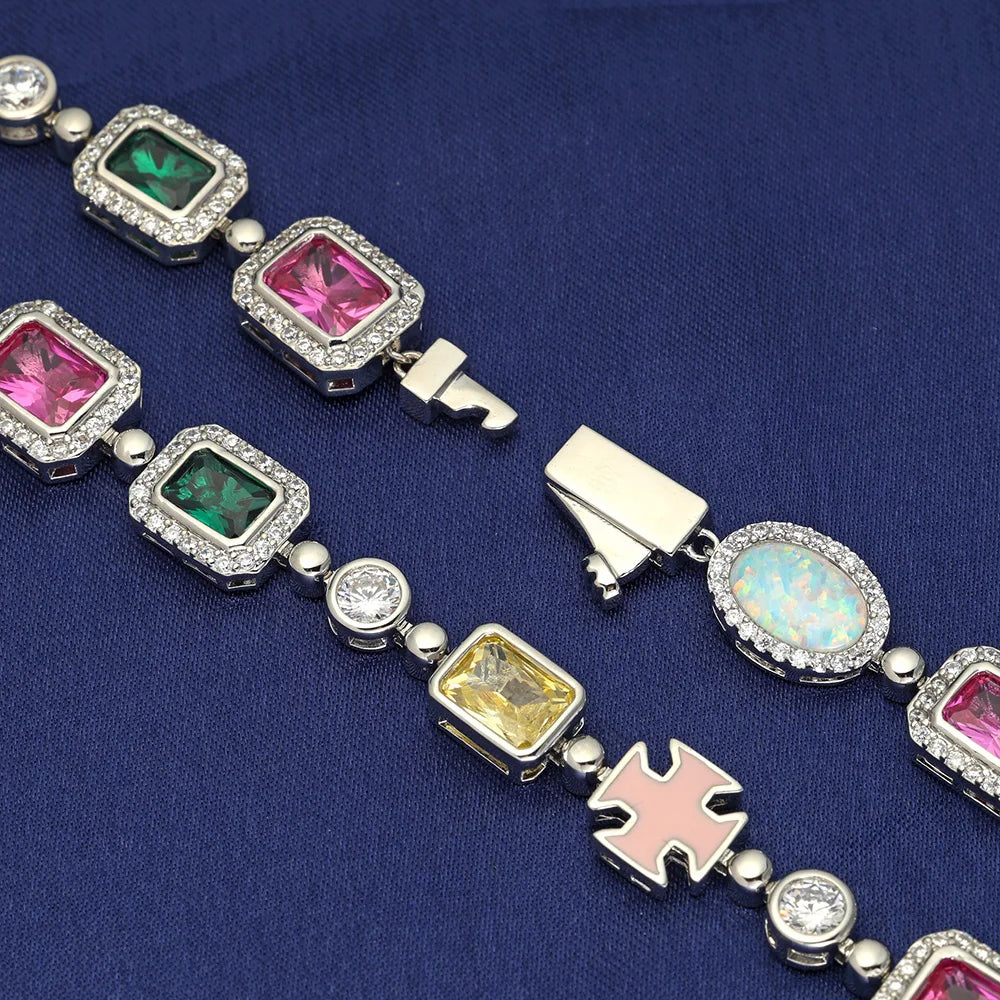 DRAVEN — Colorful Gemstone Necklace – Luxury Zirconia Jewelry for Men and Women