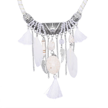 Vintage Turquoise Bohemian Necklace – Unique Ethnic Design for Parties