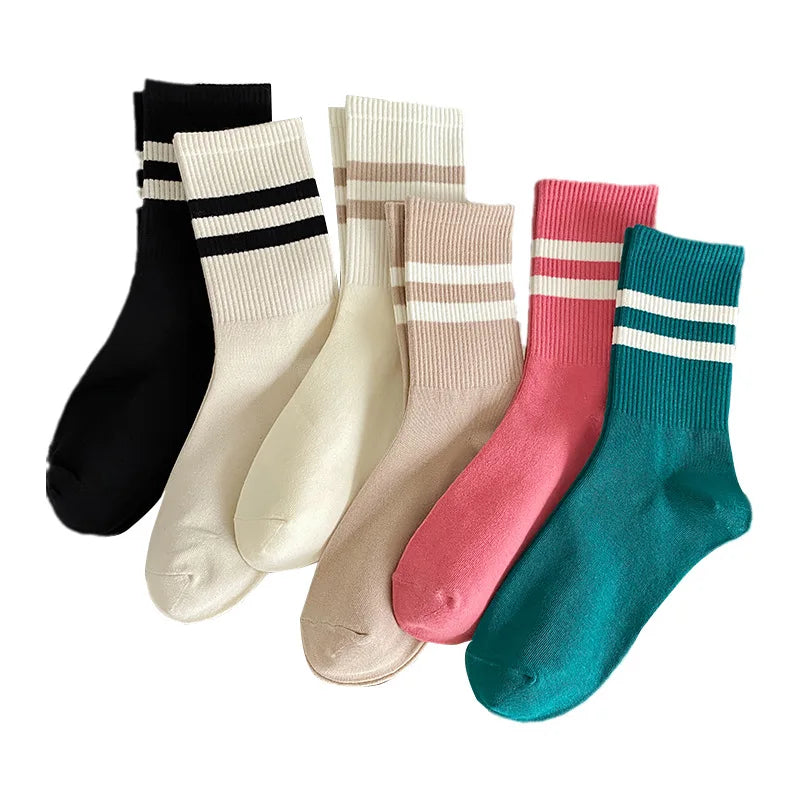 DRAVEN — Candy Color Crew Socks – Women’s Japanese Preppy Style