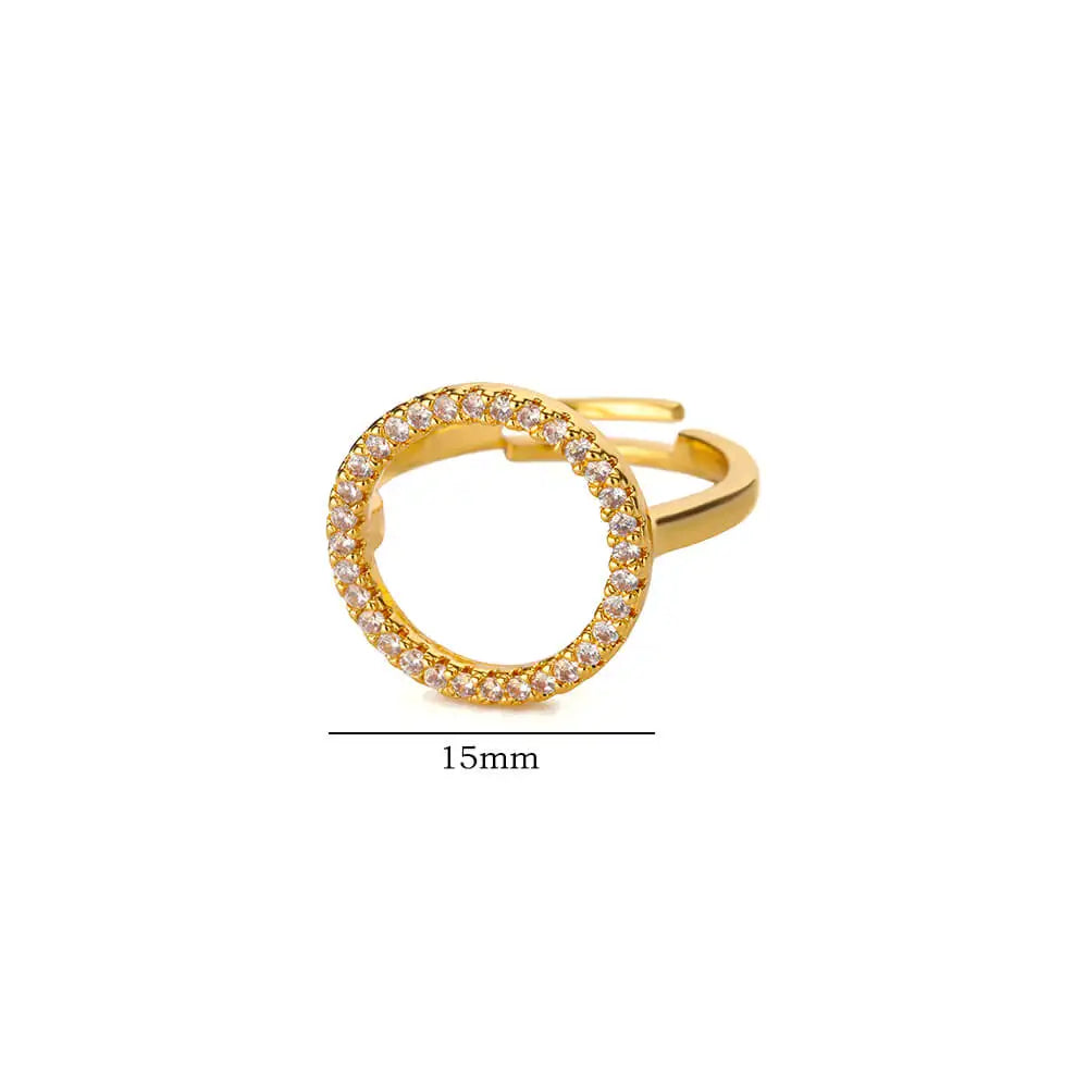DRAVEN — Gold Geometric Zircon Crystal Ring