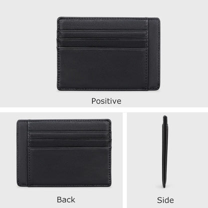 Genuine Leather Card Holder Slim Wallet Unisex Design – Elegant Men's Accessory | Accessorio Uomo Elegante