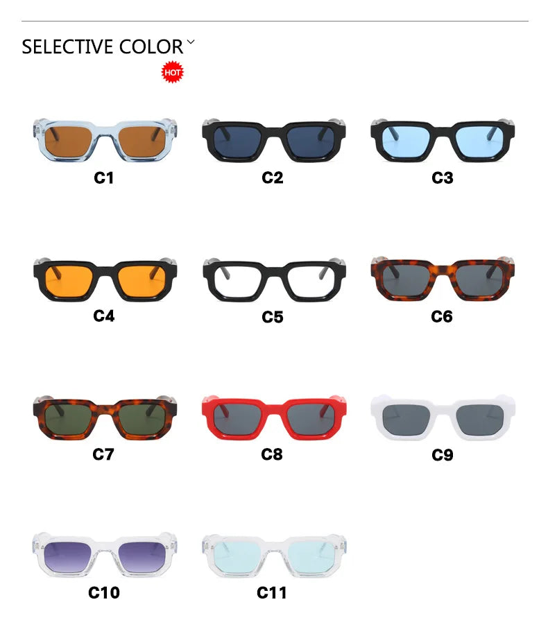 DRAVEN — Vintage Rectangle Sunglasses – Retro Luxury Design