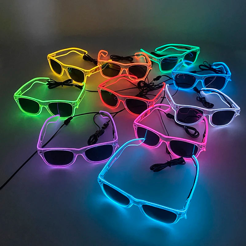 DRAVEN — Neon Glow Party Sunglasses – LED Light-Up Style