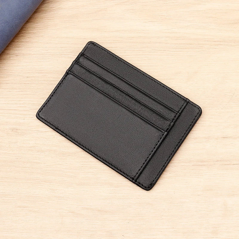 Genuine Leather Card Holder Slim Wallet Unisex Design – Elegant Men's Accessory | Accessorio Uomo Elegante