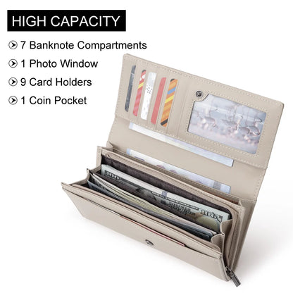 Luxury Leather Wallet Women RFID Phone Handbag Coin Purse – Elegant Men's Accessory | Accessorio Uomo Elegante