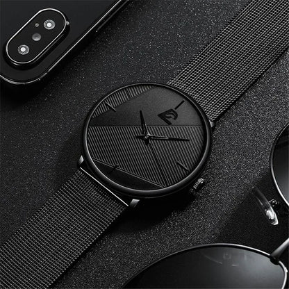 Silent Precision – 2023 Men’s Ultra-Thin Minimalist Watch – Elegant Men's Accessory | Accessorio Uomo Elegante