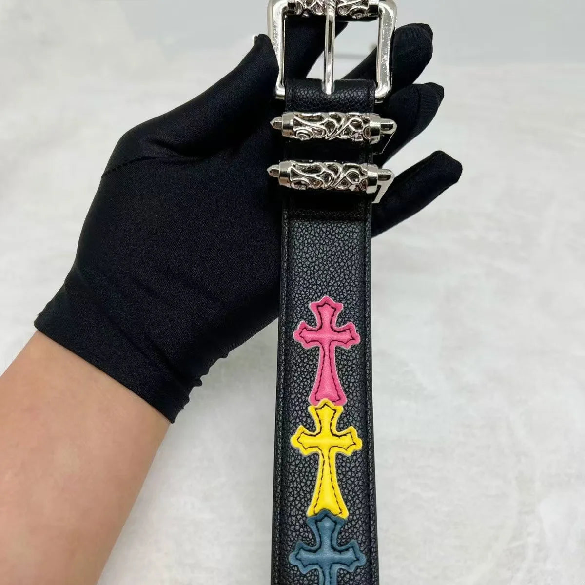 DRAVEN — Y2K Punk Leather Belt Unisex Gothic Corset Design