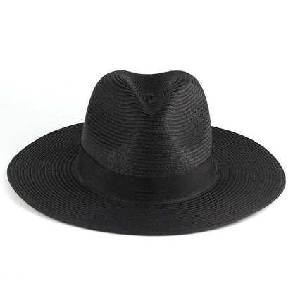 Summer Straw Fedora Hat – Unisex Beach Sun Hat with Ribbon Detail – Elegant Men's Accessory | Accessorio Uomo Elegante