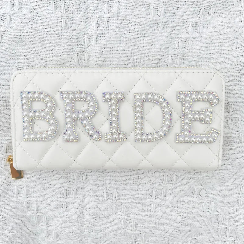 Luxury White PU Wallet Women Boho Bride Clutch Purse – Elegant Men's Accessory | Accessorio Uomo Elegante